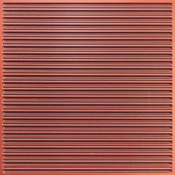 251 Antique Copper Parallel Lined Tin Ceiling Tiles