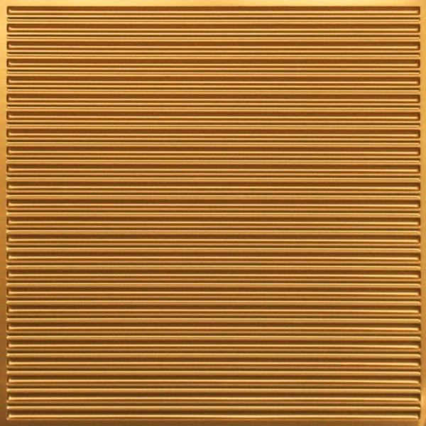 251 Gold Parallel Lined Tin Ceiling Tiles