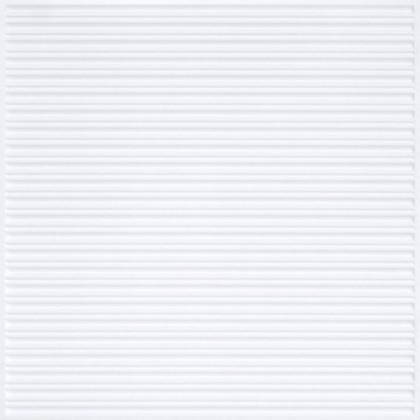 251 White Matte Parallel Lined Tin Ceiling Tiles
