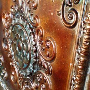TD09 Anodized Copper Antique Floral Tin Ceiling Tiles
