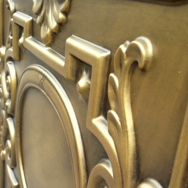 TD15 Aged Brass Rustic Tin Ceiling Tiles