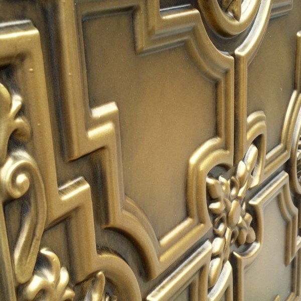 TD16 Aged Brass Antique Tin Ceiling Tiles