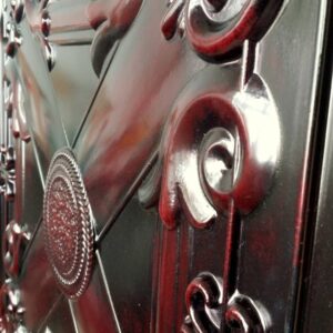 TD22 Aged Rosewood Rustic Tin Ceiling Tiles