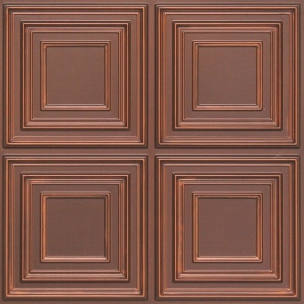 259 Faux Tin Ceiling Tile - Antique Copper