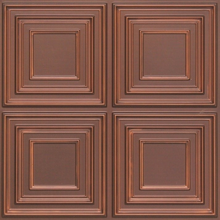 259 Faux Tin Ceiling Tile - Antique Copper