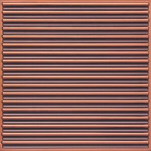 261 Antique Copper Parallel Lined Ceiling Tiles