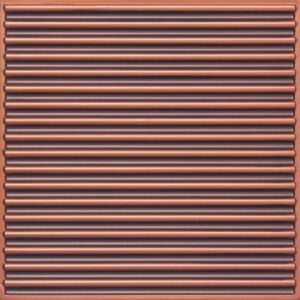 261 Antique Copper Parallel Lined Ceiling Tiles