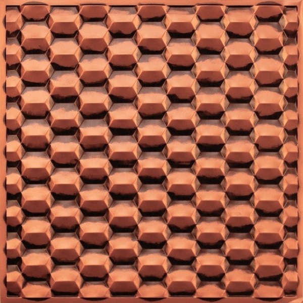 264 Faux Tin Ceiling Tile - Antique Copper