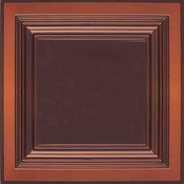 274 Antique Copper Square Raised Border Tin Ceiling Tiles