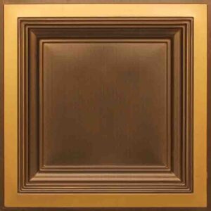 274 Antique Gold Square Raised Border Tin Ceiling Tiles