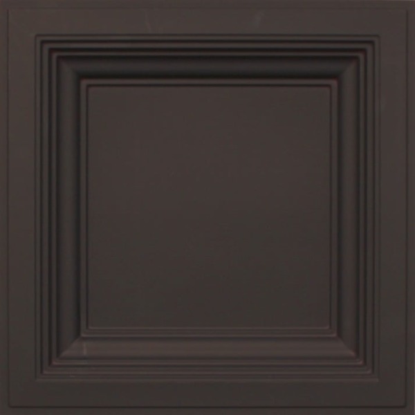 274 Black Matte Square Raised Border Tin Ceiling Tiles