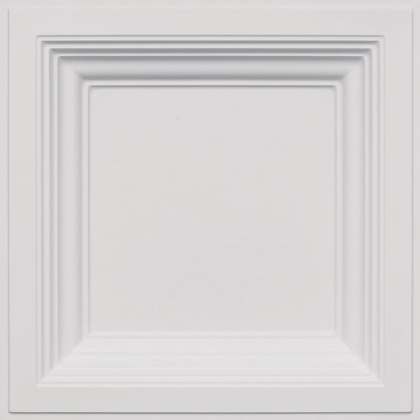 274 Black Matte Square Raised Border Tin Ceiling Tiles