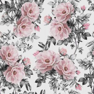 1599 01_Pink Flowers with Canvas Texture