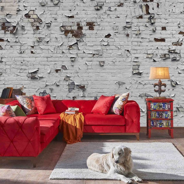 MU1562 - Peeling Paint Brick Wall 