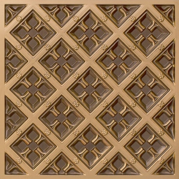 279 Faux Tin Ceiling Tile - Antique Gold