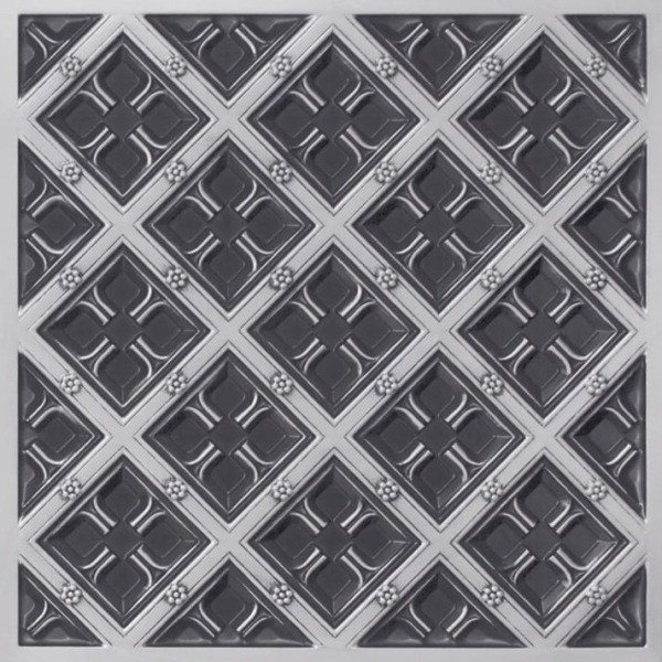 279 Faux Tin Ceiling Tile - Antique Silver