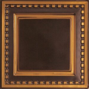234 Faux Tin Ceiling Tile - Antique Gold