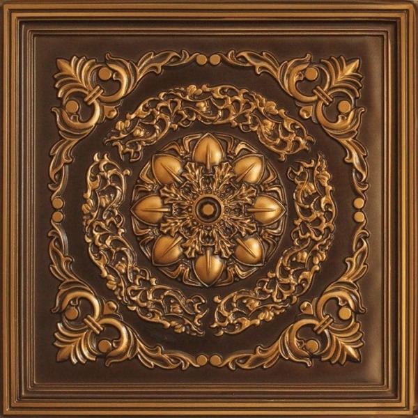 247 Antique Gold Traditional Tin Ceiling Tiles