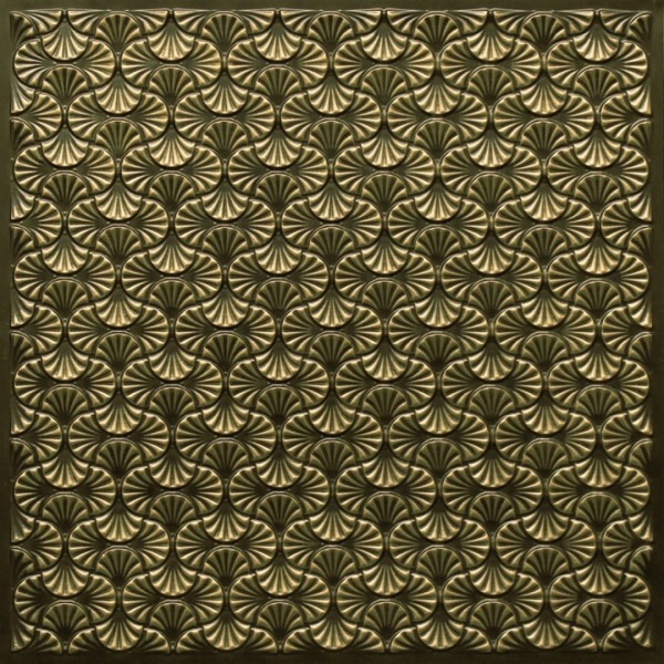 262 Antique Brass Art Deco Pattern Tin Ceiling Tiles