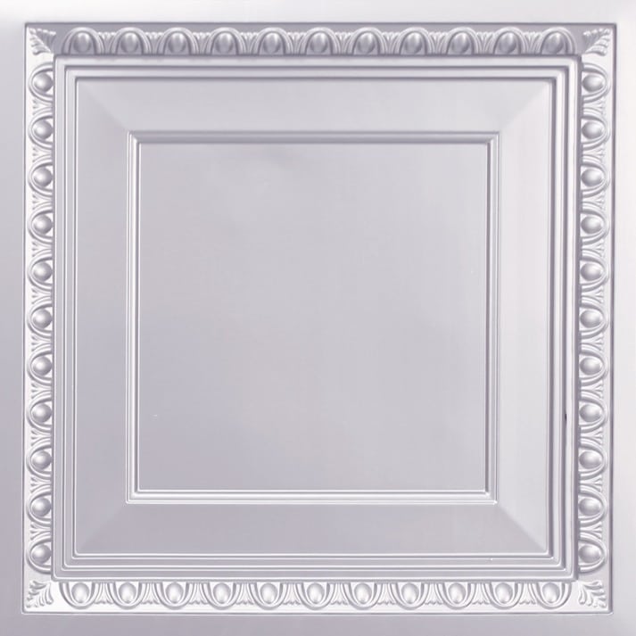 267 Silver Minimal Tin Ceiling Tiles