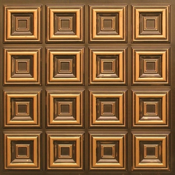 270 Faux Tin Ceiling Tile - Antique Gold