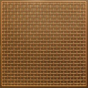 271 Antique Gold Cage Pattern Tin Ceiling Tiles
