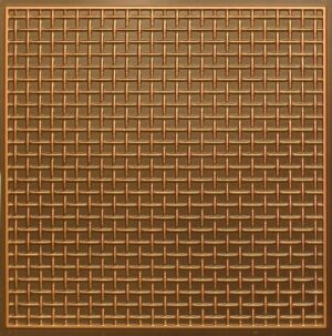 271 Antique Gold Cage Pattern Tin Ceiling Tiles