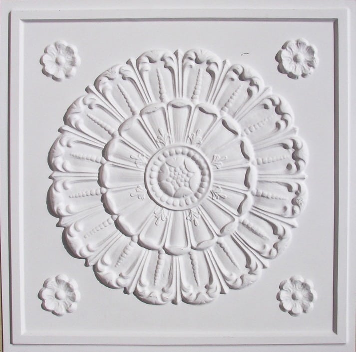 Lot of 50 tiles  - 151 Faux Tin White Matte