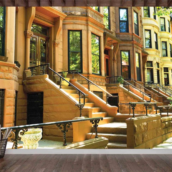 1644R_Famous Brownstone Row Houses in Brooklyn, New-York