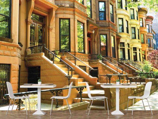 1644R_Famous Brownstone Row Houses in Brooklyn, New-York