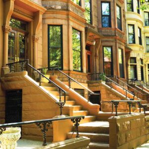 Brownstone in a row, NYC