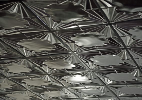 ceiling tiles with art deco pattern