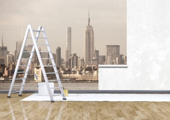 wall mural installation