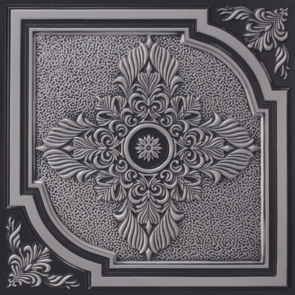 280 Antique Silver Elegant Flower Tin Ceiling Tiles