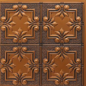 292 Antique Copper Rustic Patterned Tin Ceiling Tiles