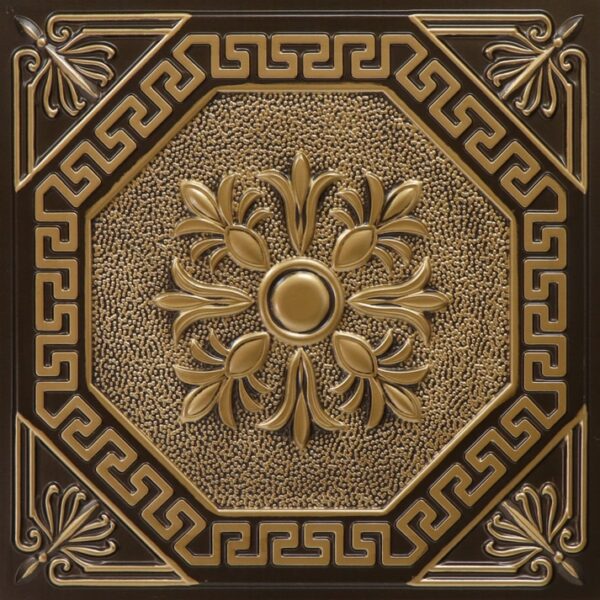 304 Antique Gold Elegant Tin Ceiling Tiles