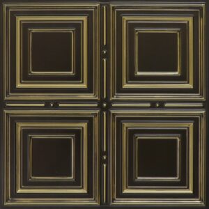 306 Antique Brass 4 Squares Tin Ceiling Tiles