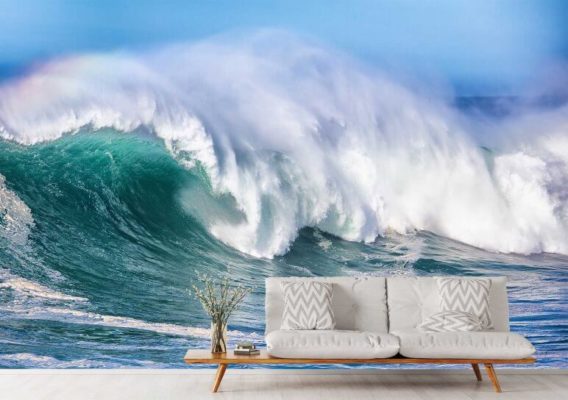 ocean wave wall murals Boston