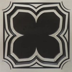 287 Antique Silver Simplistic Clover Tin Ceiling Tiles