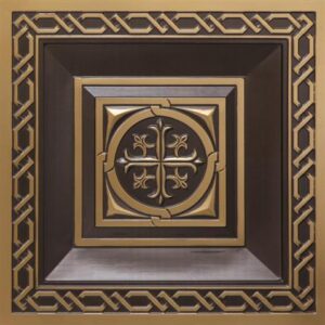 288 Antique Gold Cathedral Tin Ceiling Tiles