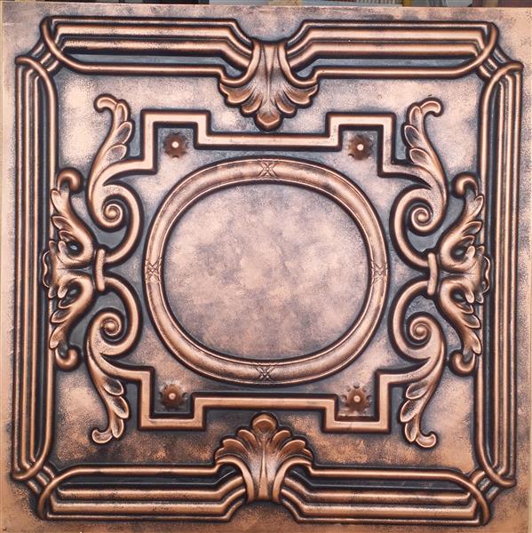 TD15 Archaic Copper Rustic Tin Ceiling Tiles