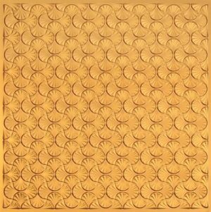 262 Gold Art Deco Pattern Tin Ceiling Tiles