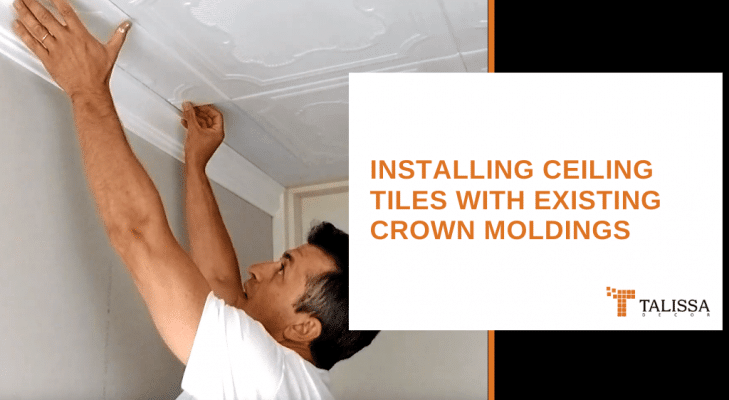 Installing Ceiling Tiles with Existing Crown Moldings