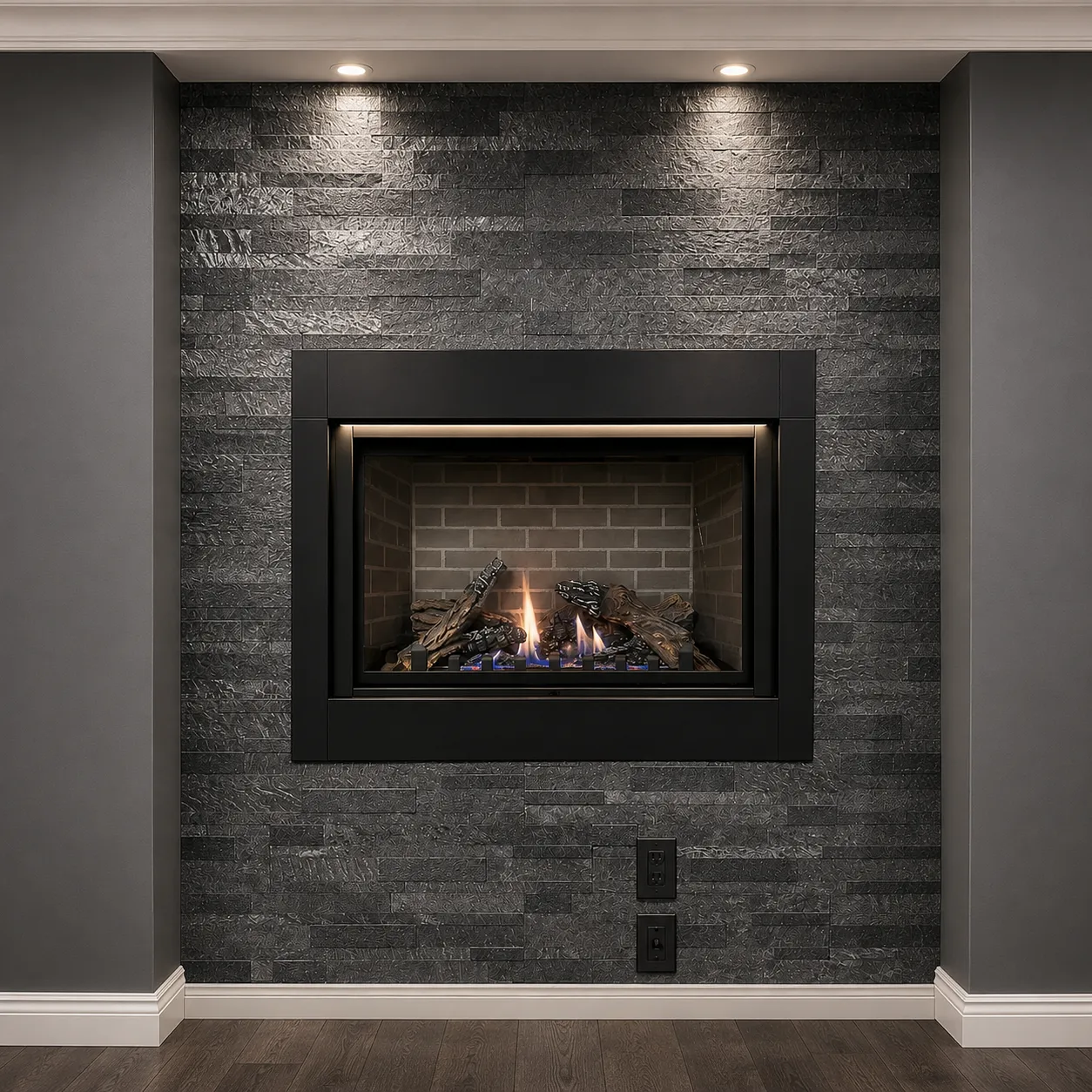 Industrial Grey peel and stick stone veneer panel