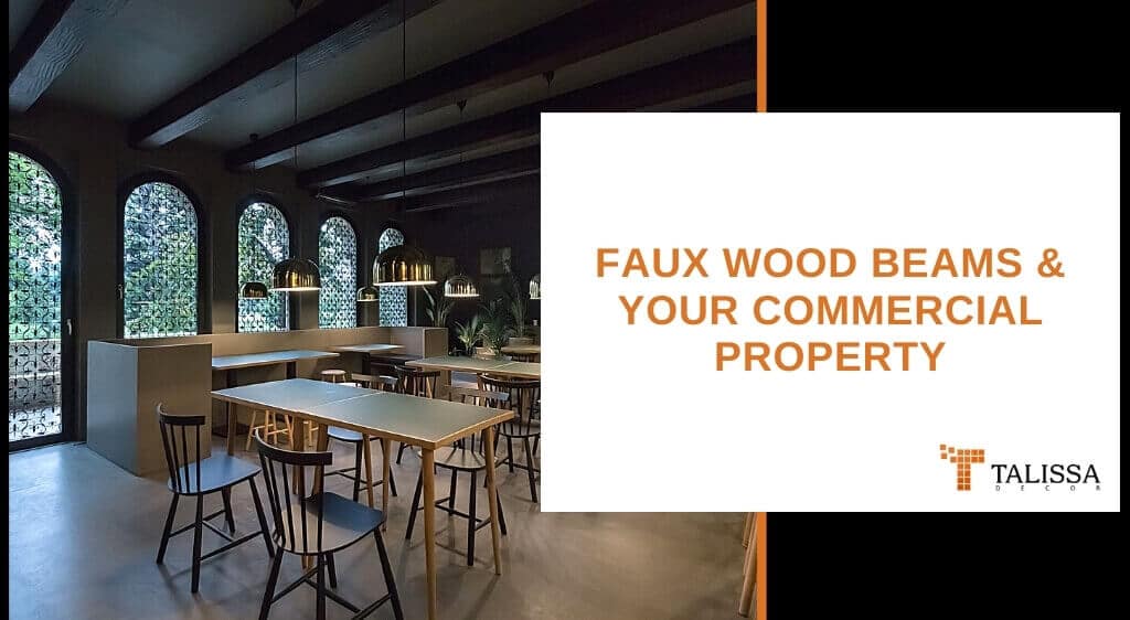faux wood beams commercial property