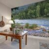 Interior Of Home Office With Soft Gray Walls