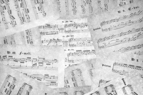lot of old sheet music
