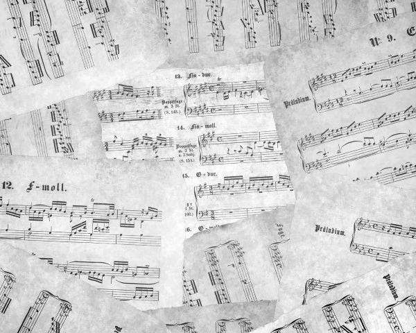 lot of old sheet music