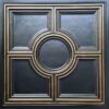 TD37 Faux Tin Ceiling Tile in Black and Gold - Fast Shipping