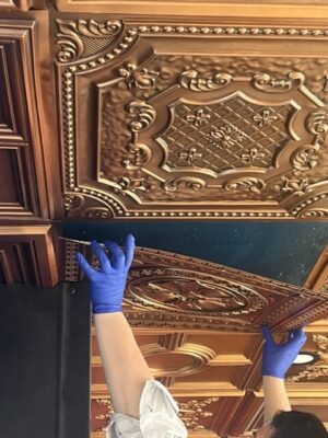 glue up ceiling tiles